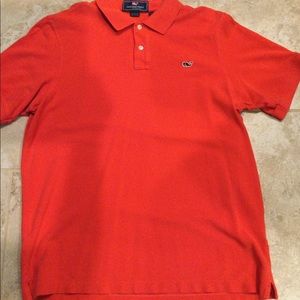 MENS VINEYARD VINES RED POLO SIZE LARGE